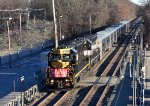 Very last westbound NJT Santa Train trip of the day passing Lincoln Park Station-I took this picture from Comly Rd overpass